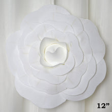 Load image into Gallery viewer, 12" Large Foam Rose Backdrop Wall Decor - White - 4 pcs
