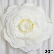 Load image into Gallery viewer, 20" Large Foam Rose Backdrop Wall Decor - Cream - 2 pcs
