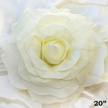 Load image into Gallery viewer, 20" Large Foam Rose Backdrop Wall Decor - Cream - 2 pcs
