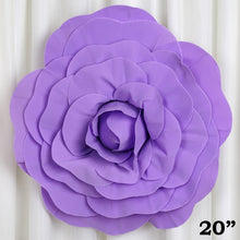 Load image into Gallery viewer, 20" Large Foam Rose Backdrop Wall Decor - Lavender - 2 pcs
