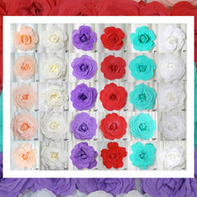 Load image into Gallery viewer, 8" Large Foam Rose Backdrop Wall Decor - White - 6 pcs
