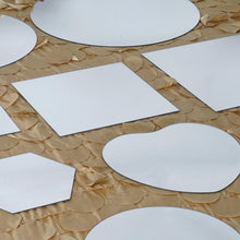 Load image into Gallery viewer, 12x10" Wave Glass Mirror Wedding Party Table Decorations Centerpieces - 4 PCS
