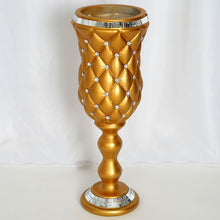 Load image into Gallery viewer, 24" Tall Crystal Beaded Gold Wedding French Columns With Mirror Mosaic Party Event Decoration - 6PCS
