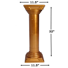 Load image into Gallery viewer, 32" Tall Gold Decorative Wedding Roman Columns - 4 PCS - Height Adjustable
